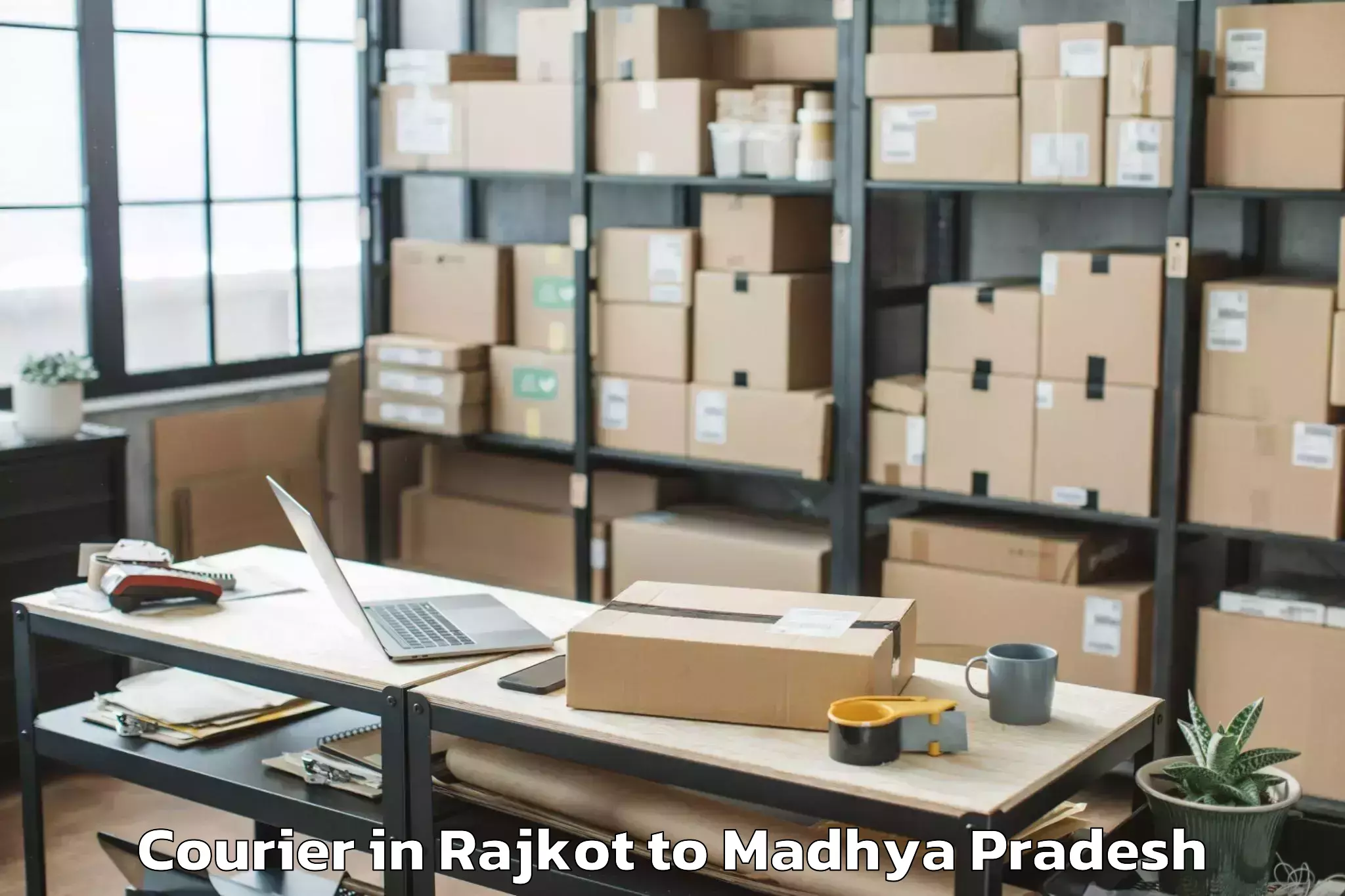 Book Rajkot to Narwar Courier Online